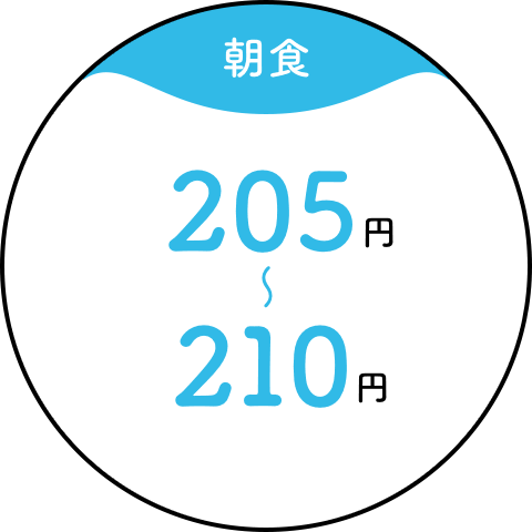 【朝食】205円～210円